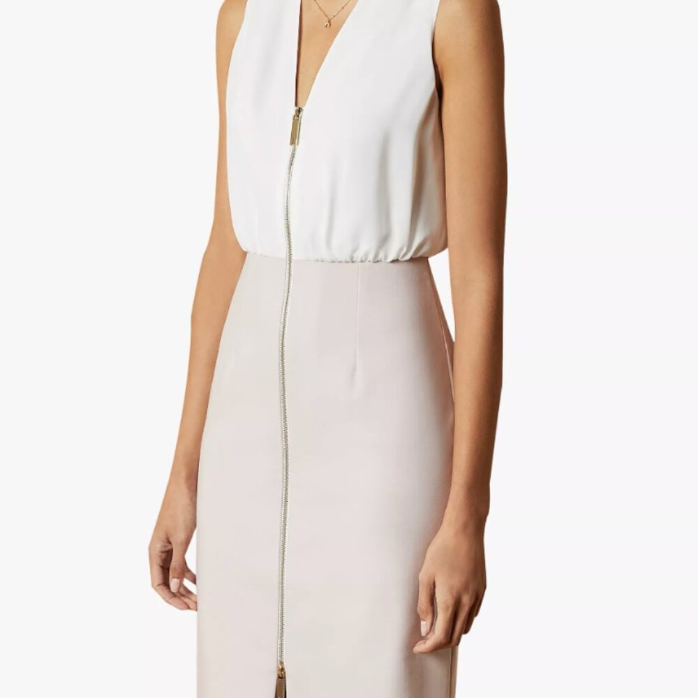 NWT Ted Baker ANNISE Bodycon pencil dress with exposed zip Size 2